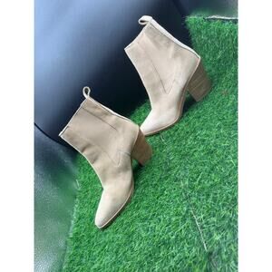 Treasure & Bond -Tan -Block Heel Booties- Size 6W